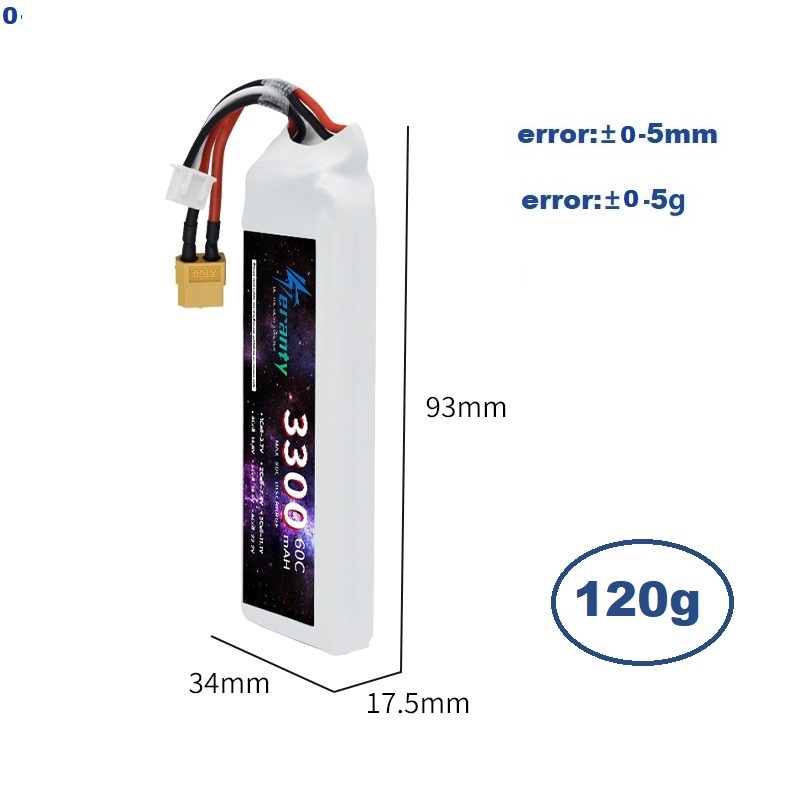 Batterie LiPo 2s 7.4V 3300mAh  - Drone Battery Lipo avis et prix