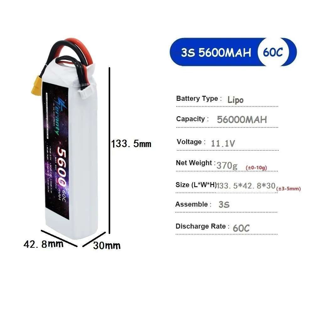 TERANTY 5600 MAH 60C 2S 3S 4S  - Drone Battery 4S avis et prix